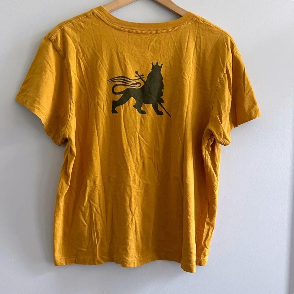 Bob Marley One Love Crop Boxy Graphic Tee Women's XL Yellow - Picture 4 of 4